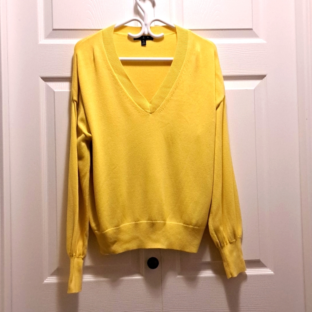 Banana Republic Sunny Yellow V-Neck Sweater